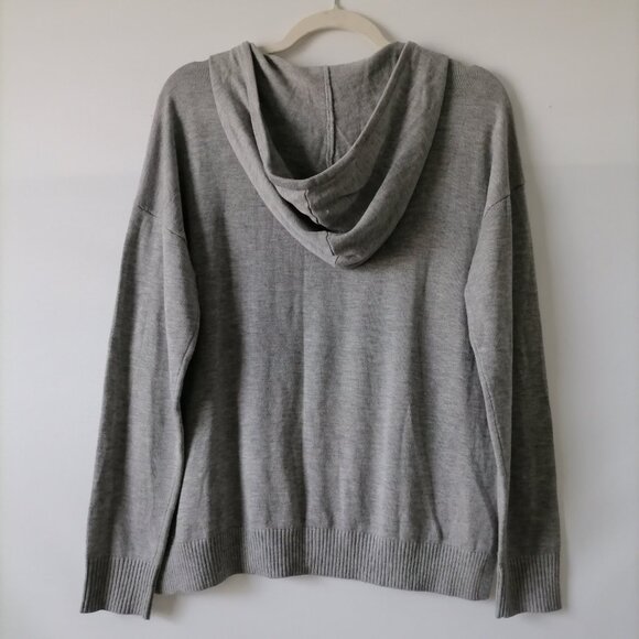 Rachael Zoe Womens Gray Sunday Funday Drop Shoulder Pullover Hoodie Size M - Picture 2 of 9